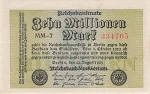 10 Millionen Mark 1923